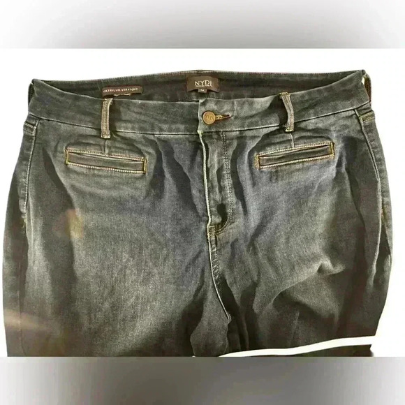 NYDJ Marilyn Straight Jeans Size 14 Medium Wash - Picture 5 of 11
